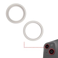 For iPhone 14 - 14 Plus - Rear Camera Lens Bezel Only - Starlight - 2 Piece Set