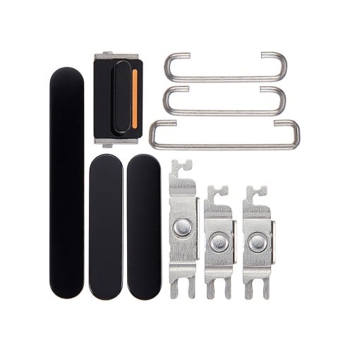 For iPhone 14 Pro - 14 Pro Max - Hard Power Volume and Mute Switch Button Set - Space Black