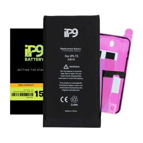For iPhone 15 - Battery Replacement - 3520mAh - iP9 - High Capacity