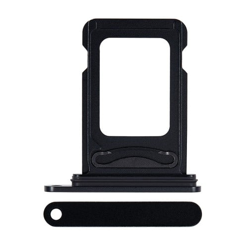 For iPhone 15 - 15 Plus - SIM Card Tray - Dual SIM - Black
