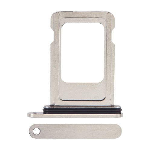 For iPhone 15 Pro - 15 Pro Max - SIM Card Tray - Single SIM - White Titanium