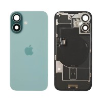 For iPhone 16 - Back Glass With Wireless NFC Charging MagSafe Magnet & Flashlight Flex - Teal - Reclaimed