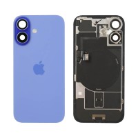 For iPhone 16 - Back Glass With Wireless NFC Charging MagSafe Magnet & Flashlight Flex - Ultramarine - Reclaimed