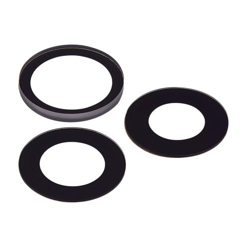 For iPhone 16 Pro - 16 Pro Max - Rear Camera Lens With Adhesive - 3 Pieces - Sapphire Glass
