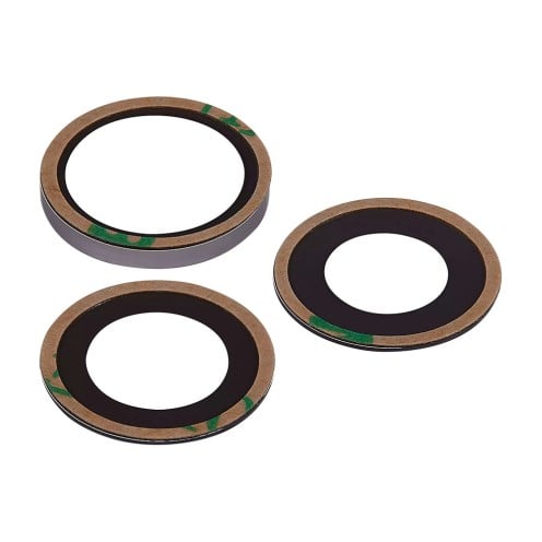 For iPhone 16 Pro - 16 Pro Max - Rear Camera Lens With Adhesive - 3 Pieces - Sapphire Glass