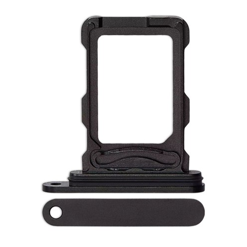 For iPhone 16 Pro - 16 Pro Max - SIM Card Tray - Dual SIM - Black Titanium