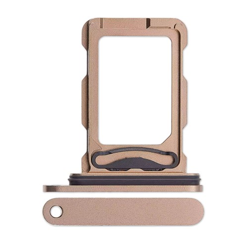 For iPhone 16 Pro - 16 Pro Max - SIM Card Tray - Dual SIM - Desert Titanium - Aftermarket