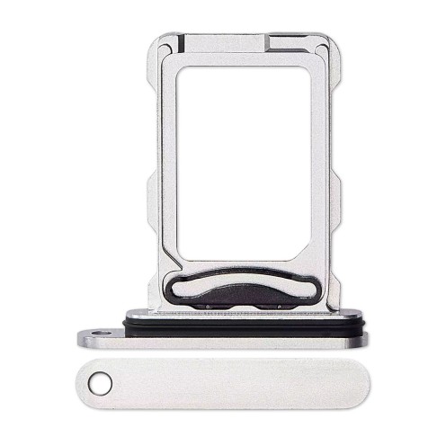 For iPhone 16 Pro - 16 Pro Max - SIM Card Tray - Dual SIM - White Titanium