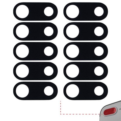 For iPhone 7 Plus - iPhone 8 Plus - Rear Camera Lens With Adhesive - Sapphire Glass - 10 Pack For iPhone 7 Plus - iPhone 8 Plus - Rear Camera Lens With Adhesive - Sapphire Glass - 10 Pack