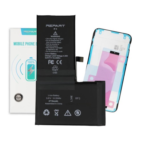 For iPhone X - Battery Replacement - 2716 mAh - REPART SELECT For iPhone X - Battery Replacement - 2716 mAh - REPART SELECT