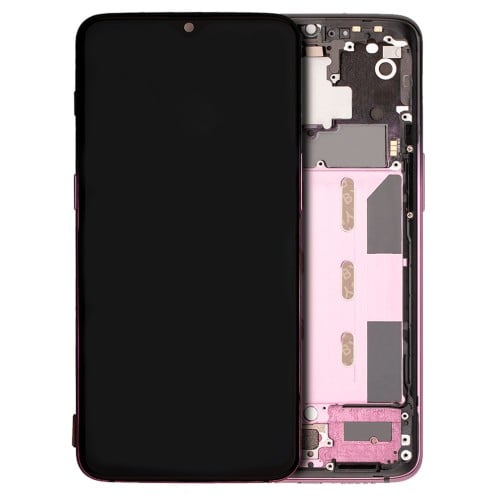 For OnePlus 6T - A6010 - A6013 - OLED Screen Assembly with Frame - Thunder Purple - Refurbished