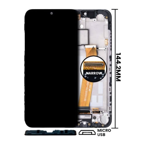 For Samsung Galaxy A01 - SM-A015 - Screen Assembly With Frame - Refurbished - Micro USB Version