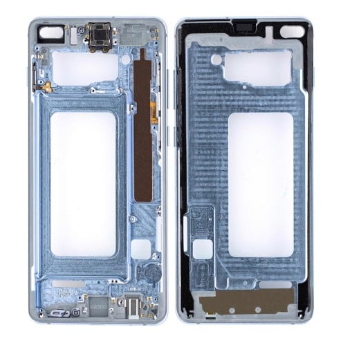 For Samsung Galaxy S10 Plus - SM-G975 - Midframe Housing With Small Parts - Prism Blue - Aftermarket