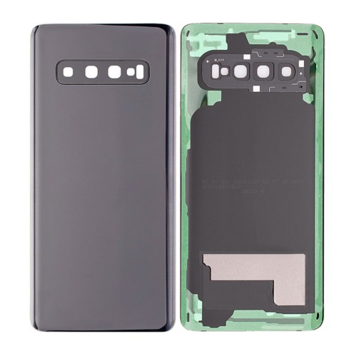 For Samsung Galaxy S10 - SM-G973 - Back Cover - Prism Black - Aftermarket - No Logo For Samsung Galaxy S10 - SM-G973 - Back Cover - Prism Black - Aftermarket - No Logo