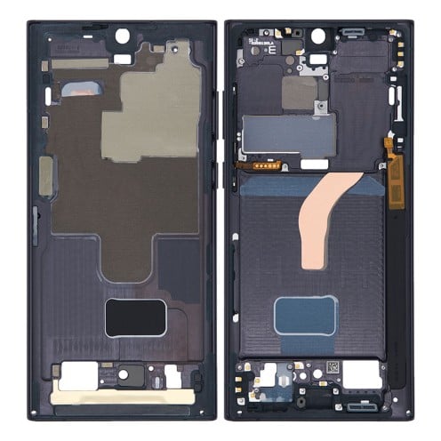 For Samsung Galaxy S22 Ultra - SM-S908 - Mid-Frame Housing - Phantom Black - International Version For Samsung Galaxy S22 Ultra - SM-S908 - Mid-Frame Housing - Phantom Black - International Version