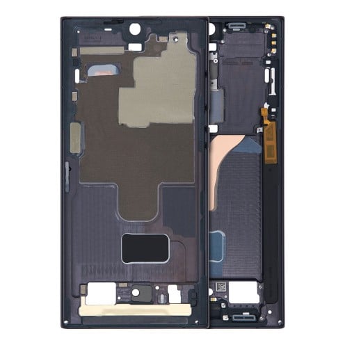 For Samsung Galaxy S22 Ultra - SM-S908 - Mid-Frame Housing - Phantom Black - International Version For Samsung Galaxy S22 Ultra - SM-S908 - Mid-Frame Housing - Phantom Black - International Version