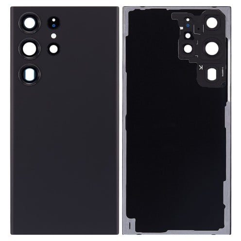 For Samsung Galaxy S23 Ultra - SM-S918 - Back Cover With Adhesive & Camera Lens - Phantom Black - No Logo