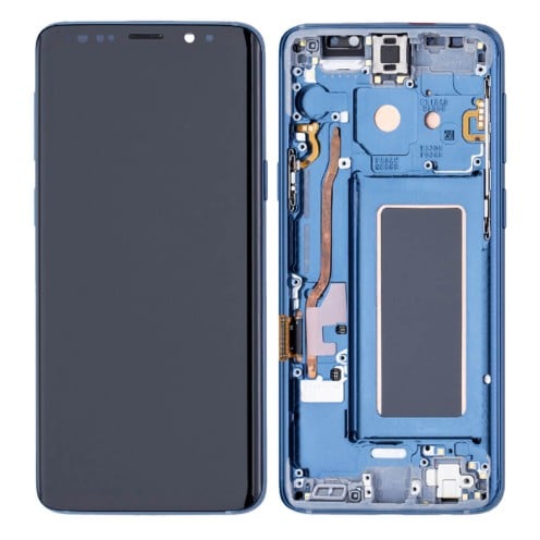 For Samsung Galaxy S9 - SMG960 - Screen Assembly With Frame - Coral Blue - GH97-21696D - Refurbished
