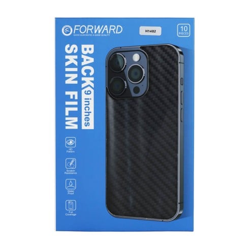 FORWARD Zero - 3D Embossed Back Film - Carbon Series - H1402 - Black - 10 Pack