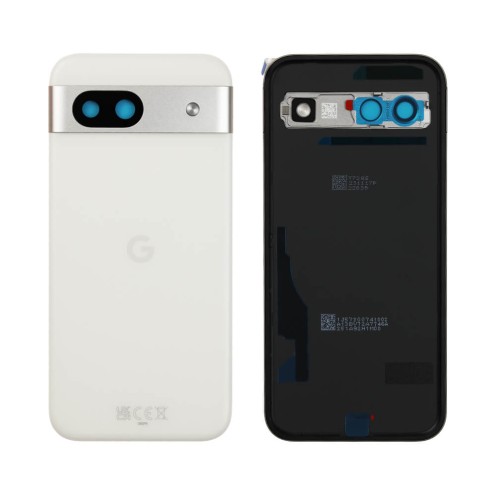 Genuine Google Pixel 8a - Back Cover With Camera Lens & Adhesive - Porcelain White - G949-00786-00