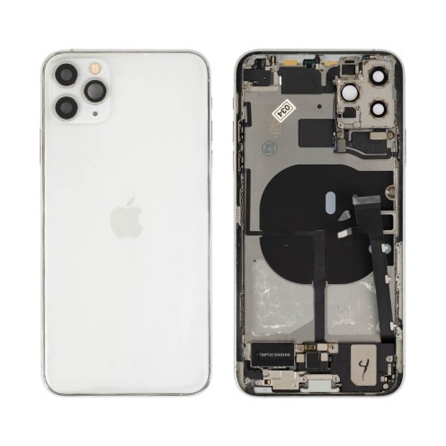 Genuine iPhone 11 Pro Max - Rear Housing Assembly With Parts - Silver - Reclaimed - Grade A