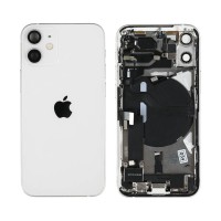 Genuine iPhone 12 Mini - Rear Housing Assembly With Parts - White - Reclaimed - Grade A