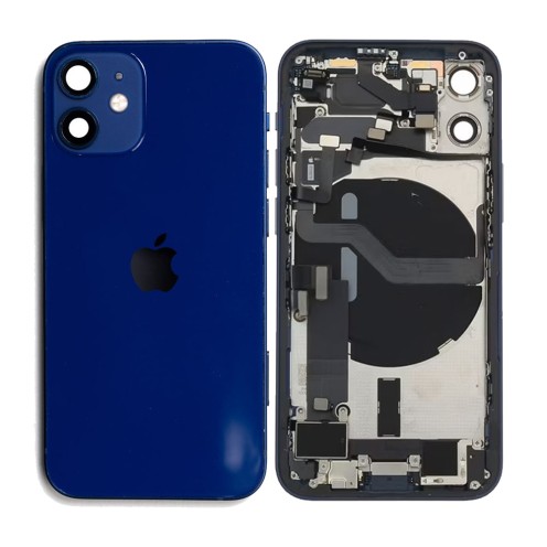 Genuine iPhone 12 Mini - Rear Housing Assembly With Parts - Blue - Reclaimed - Grade A