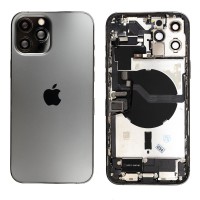 Genuine iPhone 12 Pro Max - Rear Housing Assembly With Parts - Graphite - Reclaimed - Grade A