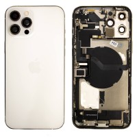 Genuine iPhone 12 Pro Max - Rear Housing Assembly With Parts - Silver - Reclaimed - Grade A