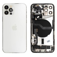 Genuine iPhone 12 Pro - Rear Housing Assembly With Parts - Silver/White - Reclaimed - Grade A