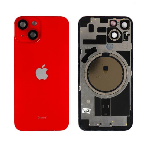 Genuine iPhone 14 - Back Glass With Steel Plate & Magsafe Magnet - Red - Reclaimed - Grade B