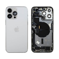 Genuine iPhone 14 Pro Max - Rear Housing Assembly With Parts - Silver - Reclaimed - Grade A