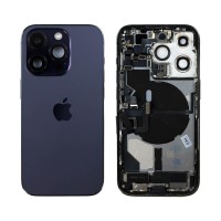 Genuine iPhone 14 Pro - Rear Housing Assembly With Parts - Deep Purple - Reclaimed - Grade A