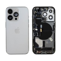 Genuine iPhone 14 Pro - Rear Housing Assembly With Parts - Silver - Reclaimed - Grade A