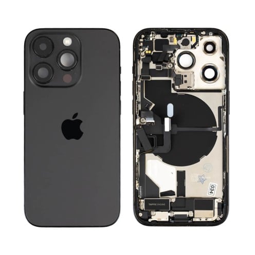 Genuine iPhone 14 Pro - Rear Housing Assembly With Parts - Space Black - Reclaimed - Grade A
