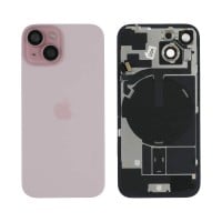 Genuine iPhone 15 - Back Glass With Wireless NFC Charging MagSafe Magnet & Flashlight Flex - Pink - Reclaimed - Grade A