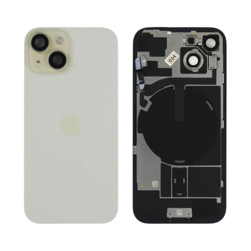 Genuine iPhone 15 - Back Glass With Wireless NFC Charging MagSafe Magnet & Flashlight Flex - Yellow - Reclaimed - Grade B Genuine iPhone 15 - Back Glass With Wireless NFC Charging MagSafe Magnet & Flashlight Flex - Yellow - Reclaimed - Grade B
