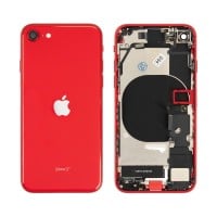 Genuine iPhone SE2020 - Rear Housing Assembly With Parts - Red - Reclaimed - Grade A