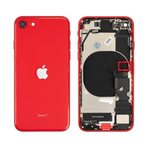 Genuine iPhone SE2020 - Rear Housing Assembly With Parts - Red - Reclaimed - Grade A