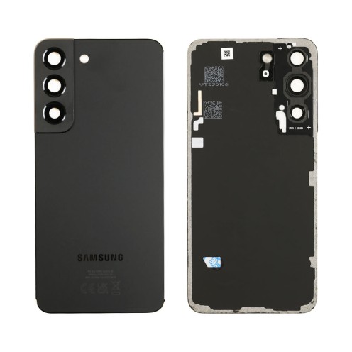 Genuine Samsung Galaxy S22 - SM-S901 - Back Cover Glass With Camera Lens - Phantom Black - GH82-27434A - Reclaimed Genuine Samsung Galaxy S22 - SM-S901 - Back Cover Glass With Camera Lens - Phantom Black - GH82-27434A - Reclaimed