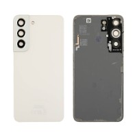 Genuine Samsung Galaxy S22 - SM-S901 - Back Cover Glass With Camera Lens - Phantom White - GH82-27434B - Reclaimed