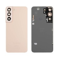 Genuine Samsung Galaxy S22 - SM-S901 - Back Cover Glass With Camera Lens - Pink Gold - GH82-27434D - Reclaimed