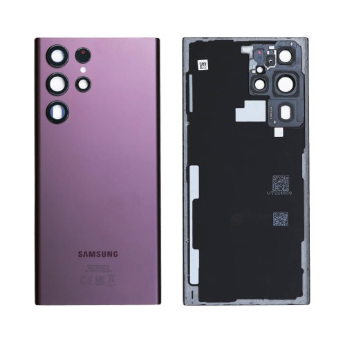 Genuine Samsung Galaxy S22 Ultra - SM-S908 - Back Cover - Burgandy - Reclaimed