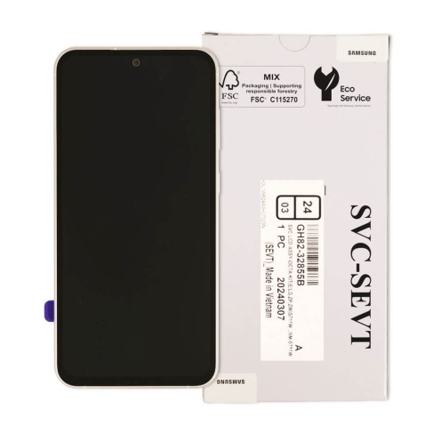 Genuine Samsung Galaxy S23 FE - SM-S711 - Screen Assembly With Frame & Battery - Silver - GH82-32855B Genuine Samsung Galaxy S23 FE - SM-S711 - Screen Assembly With Frame & Battery - Silver - GH82-32855B