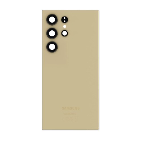 Genuine Samsung Galaxy S24 Ultra - SM-S928 - Back Cover With Camera Lens  - Titanium Yellow - GH82-33349C - Reclaimed