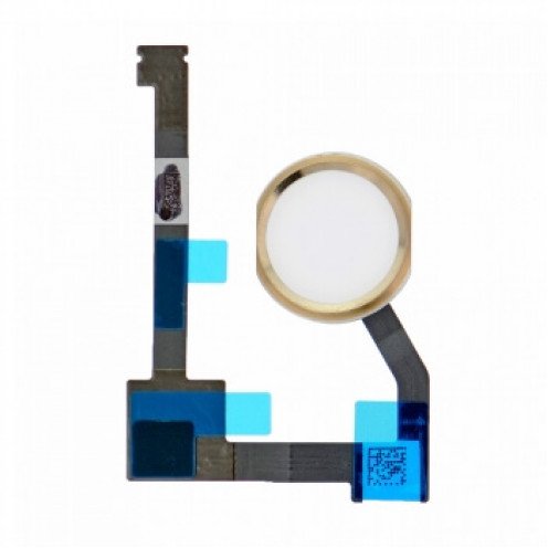 For iPad Air 2 (2014) - Mini 4 (2015) - Pro 12.9 1st Gen (2015) - Home Button - White & Gold