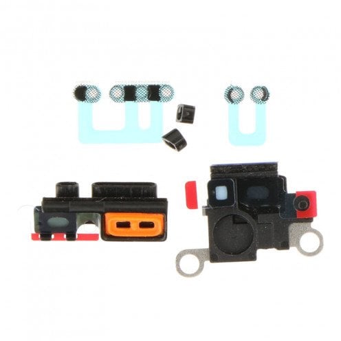 For iPhone 12 Mini - Speaker Anti-Dust Mesh with Frame - 6 Pieces - Black