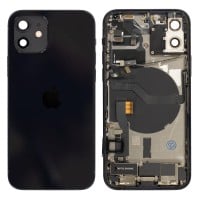 Genuine iPhone 12 - Rear Housing Assembly With Parts - Black - Reclaimed - Grade A