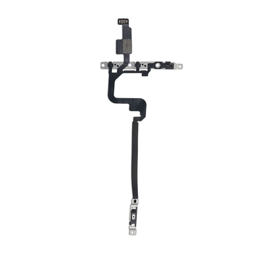 Genuine iPhone 15 Pro Max - Power & Volume Flex Cable With Metal Brackets - Reclaimed Genuine iPhone 15 Pro Max - Power & Volume Flex Cable With Metal Brackets - Reclaimed