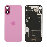 For iPhone 16 Plus - Back Glass With Wireless NFC Charging MagSafe Magnet & Flashlight Flex - Pink - Reclaimed